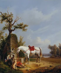 Reiter mit Pferd